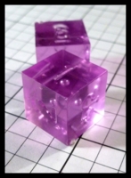 Dice : Dice - 6D - Purple Transparent Percision with Numerals - Hairy Tarantula Mar 2014